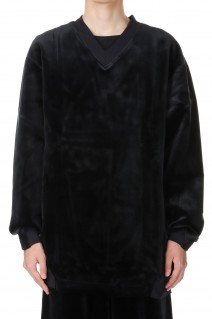 VELVET V NECK / BLACK