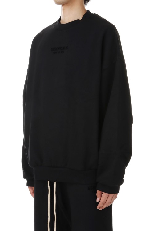 【新品未着用】Essentials Crewneck Jet Black L Fear of God Essentials Crewneck Jet Black Men's - FW23 - US