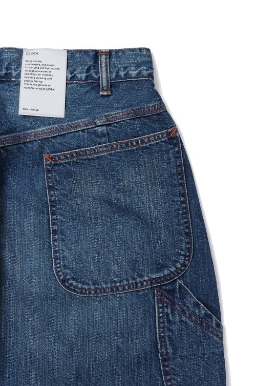 Painter Pants -Medium Dark Blue Damage 11.5oz (PTLM-14PA