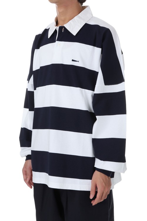 DESCENDANT BUOY ロングスリーブポロ BUOY STRIPE POLO LS - NAVY (232ATDS-CSM17) | セレクト