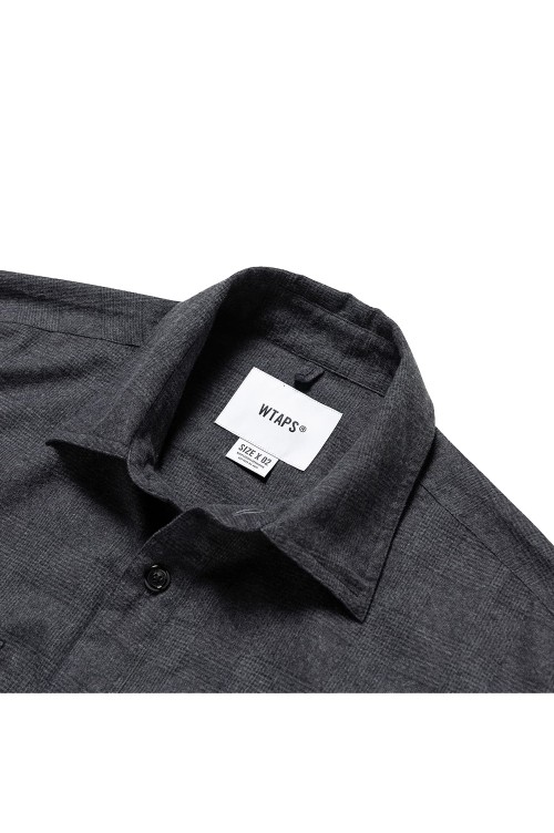 DECK 01 / LS / COTTON. TWILL. TEXTILE / BLACK (232TQDT-SHM02