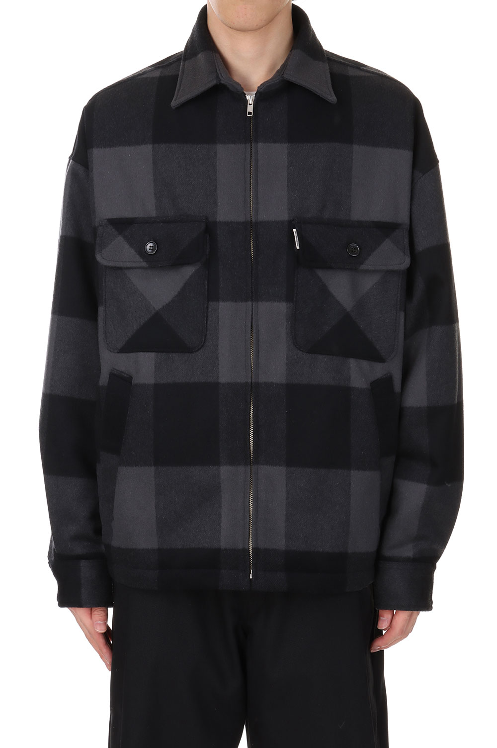 KAJA WOOL BUFFALO CHECK CPO JACKET size2