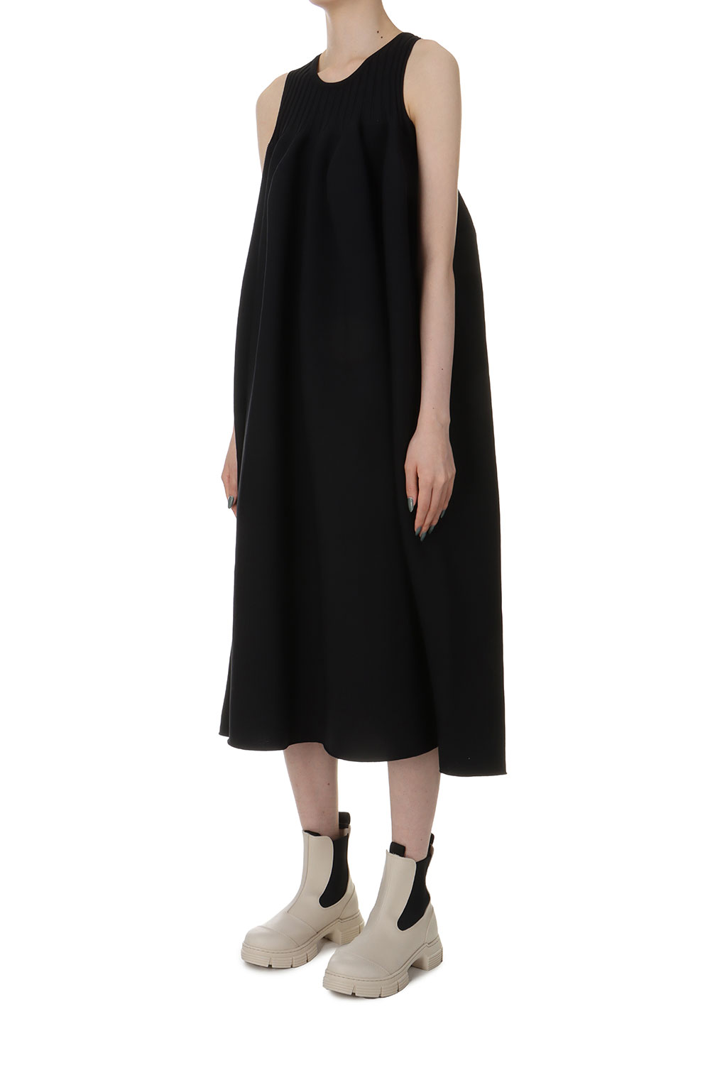 POTTERY SLEEVELESS BUST FLARE DRESS-BLACK 2(#CF007KH047 POTTERY SLEEVELESS BUST FLARE DRESS-BLACK 2(#CF007KH047