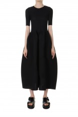 POTTERY SHORT SLEEVE DRESS-BLACK 2(#CF007KH048)