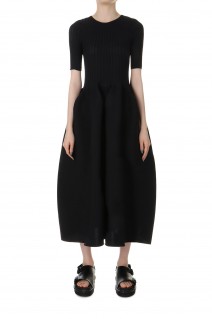 POTTERY SHORT SLEEVE DRESS-BLACK 2(#CF007KH048)