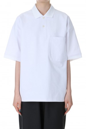 W's TECH POLO SHIRTS S/S-WHITE(BE-37024L)
