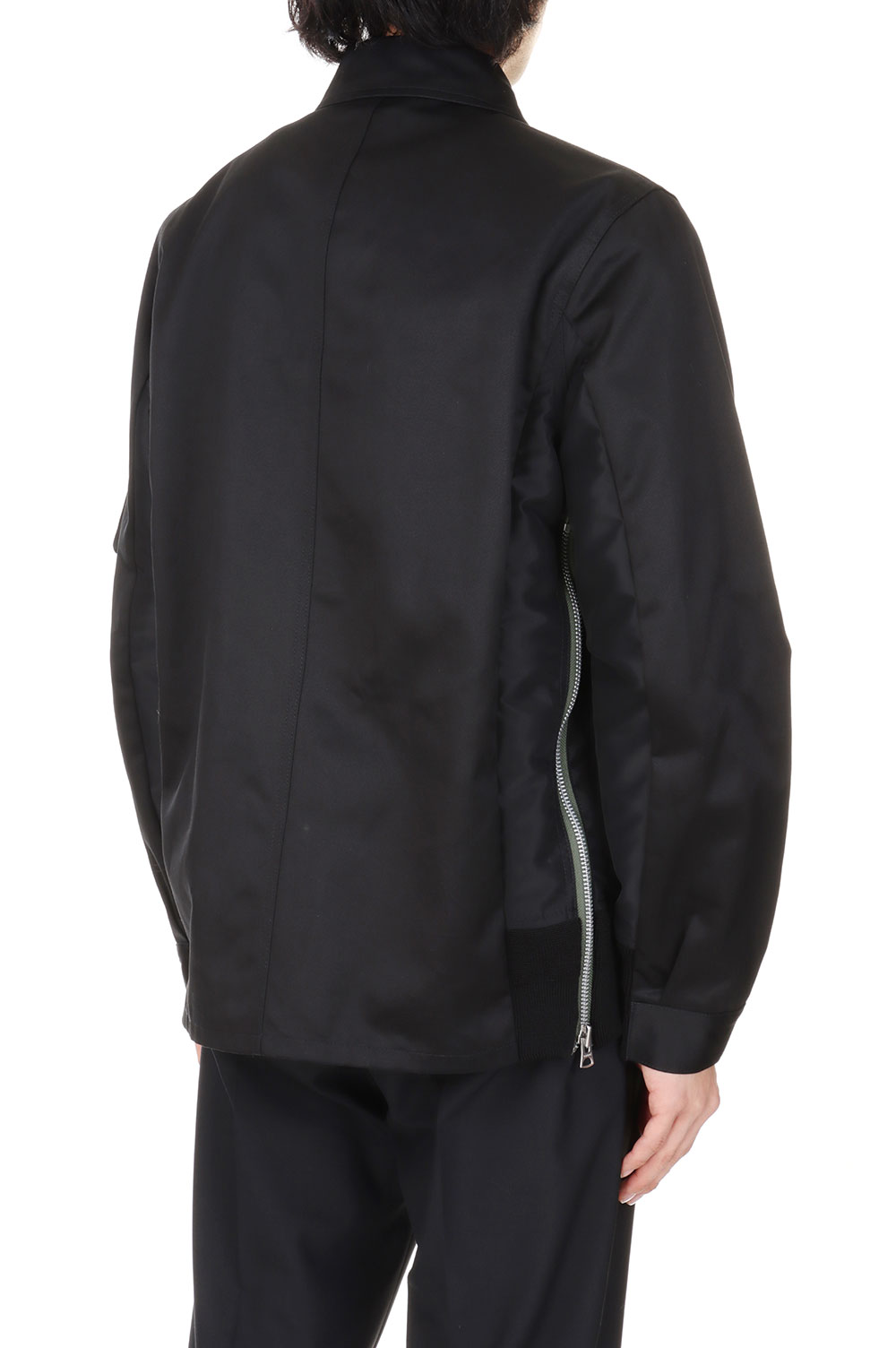 Cotton Chino x Nylon Twill Blouson(24-03316M )-BLACK001