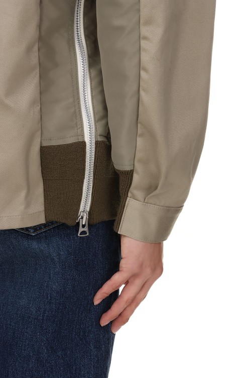 Cotton Chino x Nylon Twill Blouson(24-03316M )-BEIGE L/KHAKI