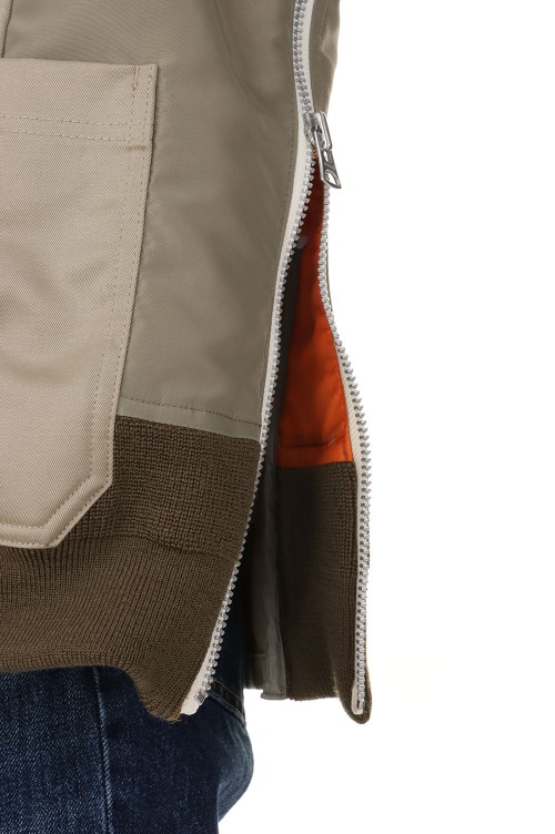 Cotton Chino x Nylon Twill Blouson(24-03316M )-BEIGE L/KHAKI 639  