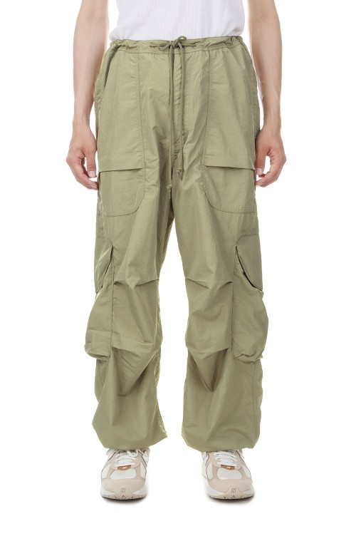 ENTIRE STUDIOS FREIGHT CARGO SAGE 最終値下げ Entire Studios Freight Crinkled Nylon Cargo Trousers Sage