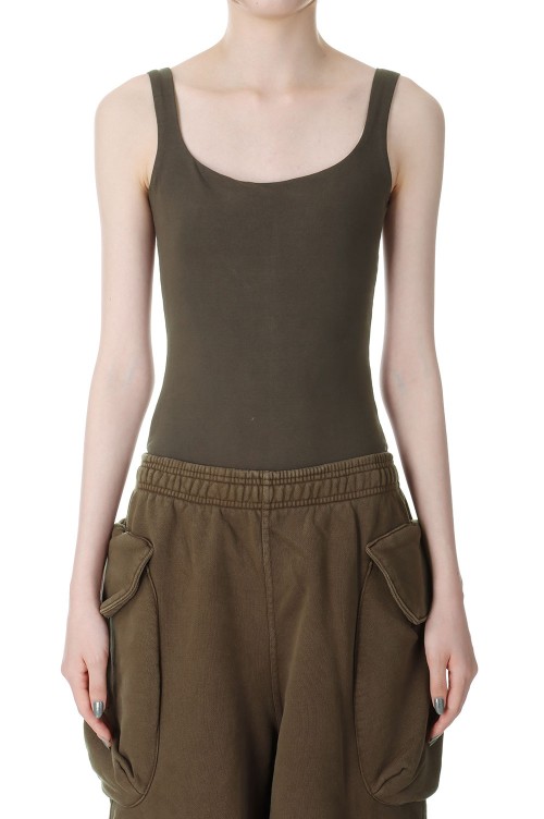 SQUARE NECK BODYSUIT - COTTON SPANDEX -BRUNETTE(ES2356BT