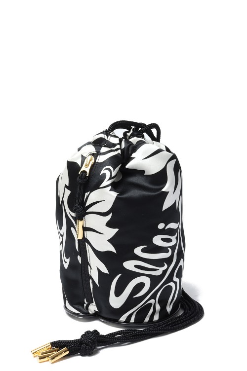 s Kinchaku / Floral Print(24-0701S )-BLACK 001- | セレクト