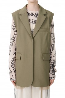 Back Tulle Gilet -BEIGE(21232115101)