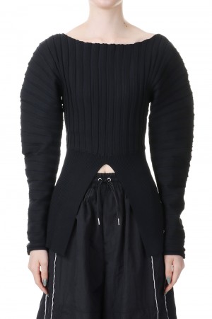 Round Rib Knit -BLACK(31232365609)
