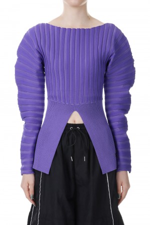 Round Rib Knit -PURPLE(31232365609)