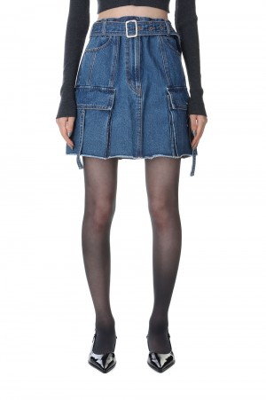 Mini Cargo Skirt -BLUE(31232515202)