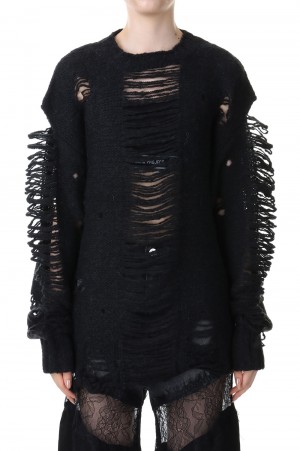 Slash Slit knit -BLACK(31232365402)