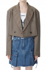 Tech Wool Short Jacket -BEIGE(31232115102)