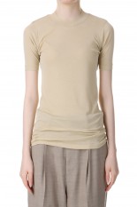 SUPER HIGH GAUGE SHEER RIB TEE-LIGHT BEIGE(A24ST03HF).