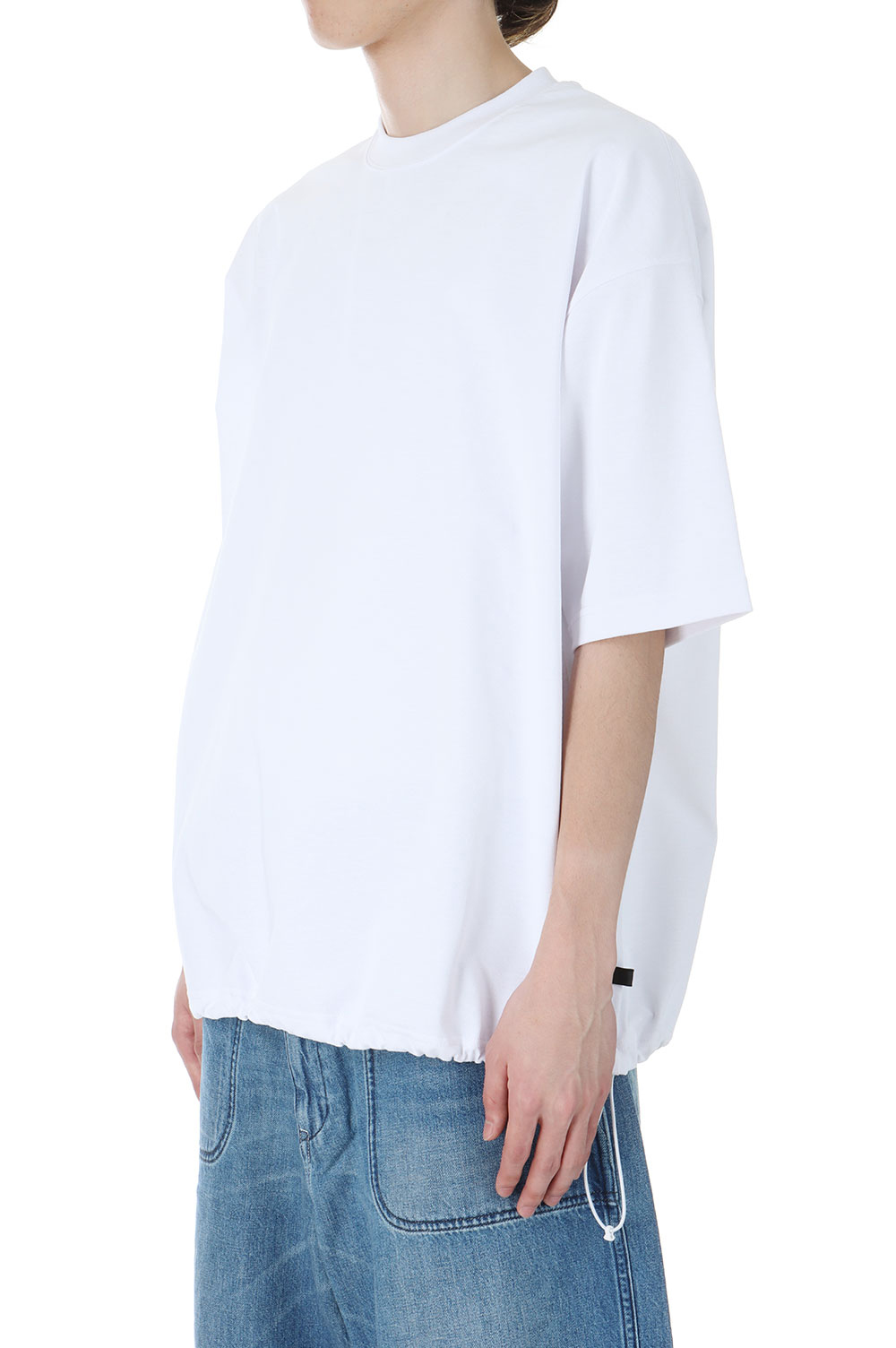 TECH DRAWSTRING S/S TEE - WHITE (BE-41024) | セレクトショップ