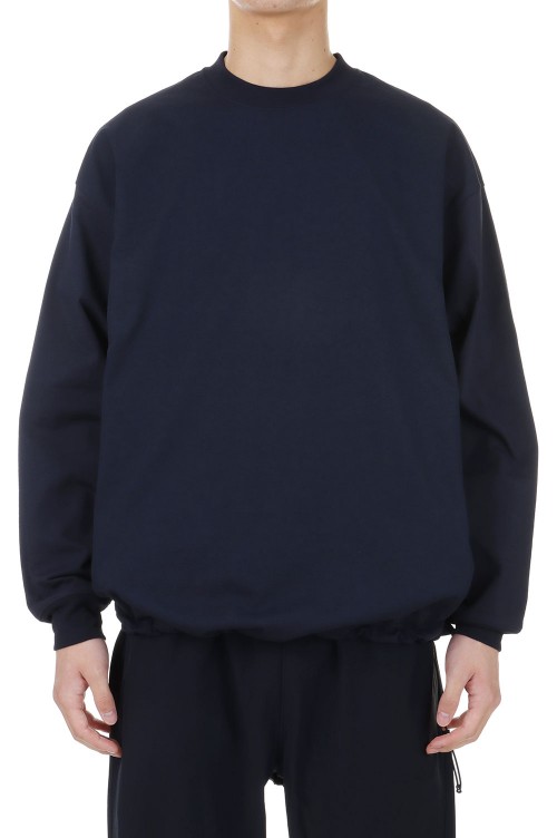 TECH DRAWSTRING L/S TEE - NAVY (BE-40024) | セレクトショップ 