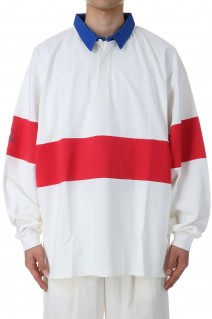 L/S Rugby Shirt - WHITE / RED (10-12410706)