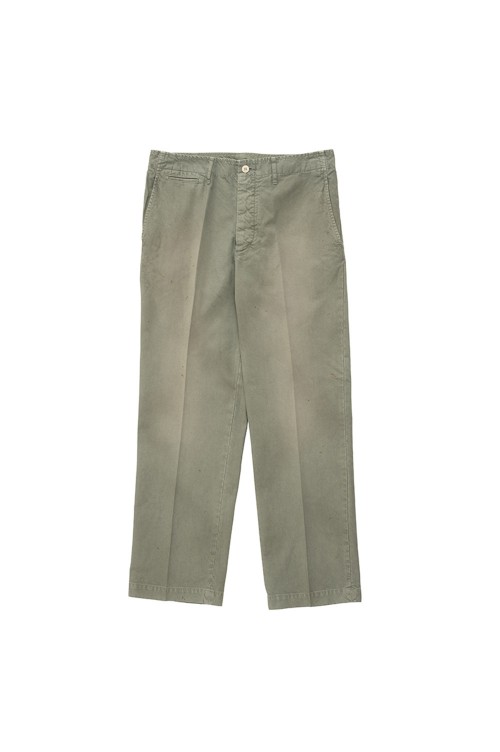 FIELD CHINO PANTS DMGD-L.GREEN-（0124105008007） | セレクト 