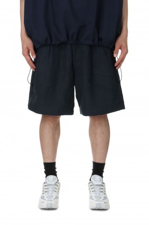 LINEN 2 TUCK SHORTS(24SS_03_16PT02T02-5)-NAVY-