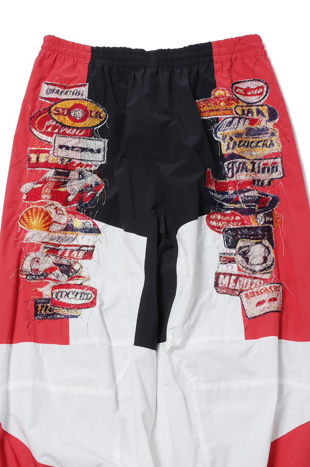 A.I. PATCHES EMBRIDERY TRACK PANTS(24SS06PT257)-BLACK/RED