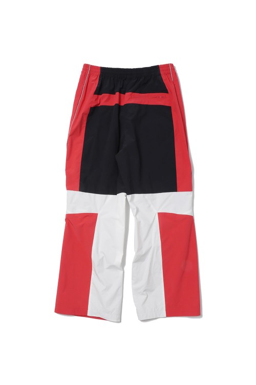 A.I. PATCHES EMBRIDERY TRACK PANTS(24SS06PT257)-BLACK/RED