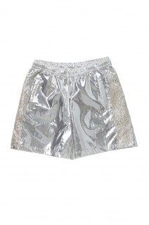 SILVER LAME EMBROIDERY SHORT PANTS(24SS10PT268)