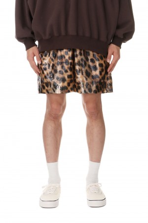 SUMMER FUR SHORT PANTS(24SS13PT270)-LEOPARD-