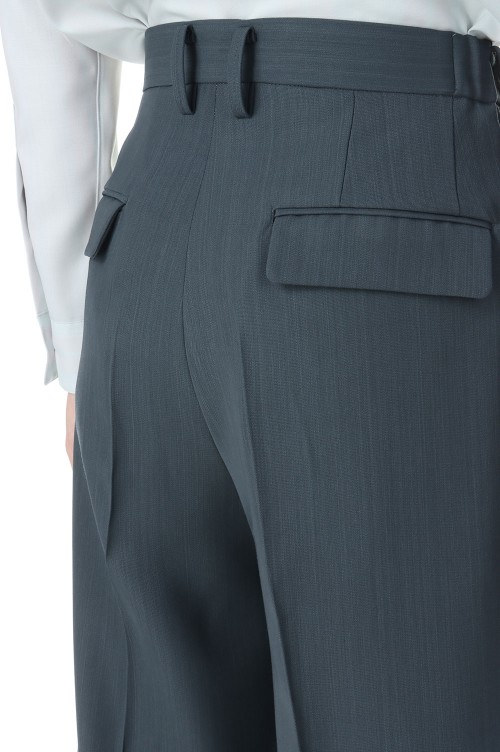 TWO TUCKS WIDE TROUSERS / CHARCOAL (IH-24SS-P018-ND