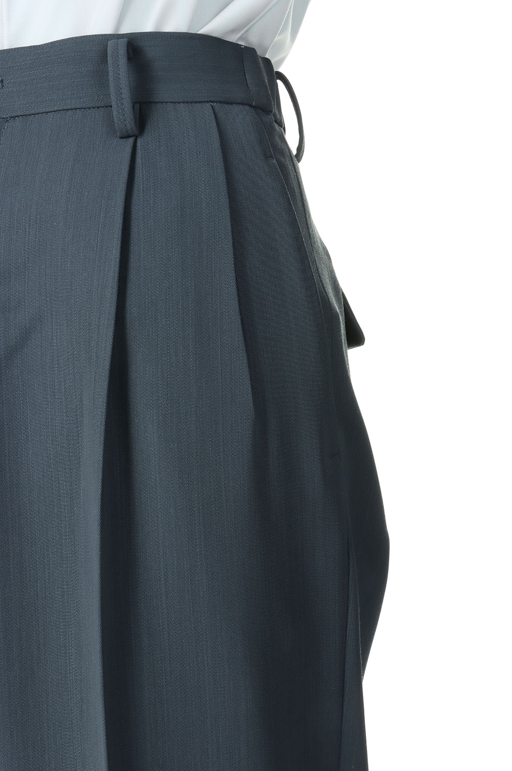 TWO TUCKS WIDE TROUSERS / CHARCOAL (IH-24SS-P018-ND