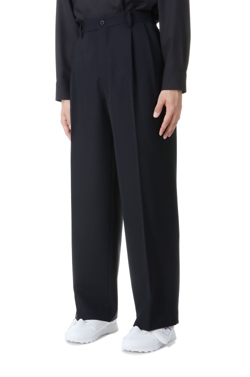 TWO TUCKS WIDE TROUSERS / DARK NAVY (IH-24SS-P018-ND