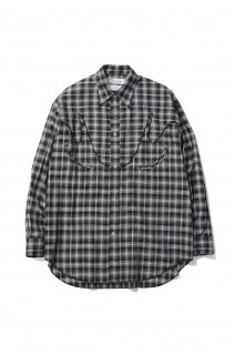Check Western Over Shirt / Black (24SSS-6)