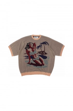 Swimming Girl   Pullover Knit / Salmon Pink (24SSK-4)