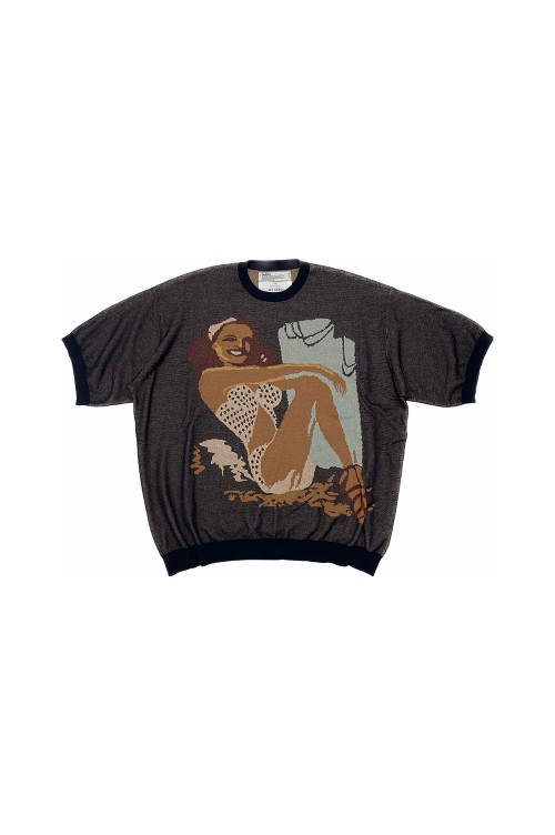 Smiling Girl Pullover Knit / Black (24SSK-8) | セレクトショップ