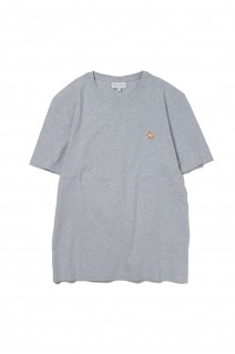 CHILLAX FOX PATCH REGULAR TEE SHIRT - LIGHT GREY MELANGE(LM00110KJ0008)