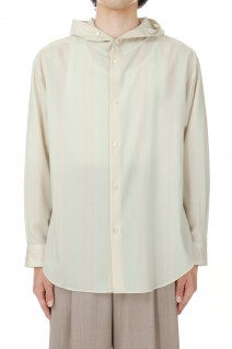 Dropped Shoulder Top with Hood / Off Stripe (S24T011-NKST )