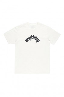 CURVED ANYTHING LOGO T-SHIRT / WHITE&BLACK