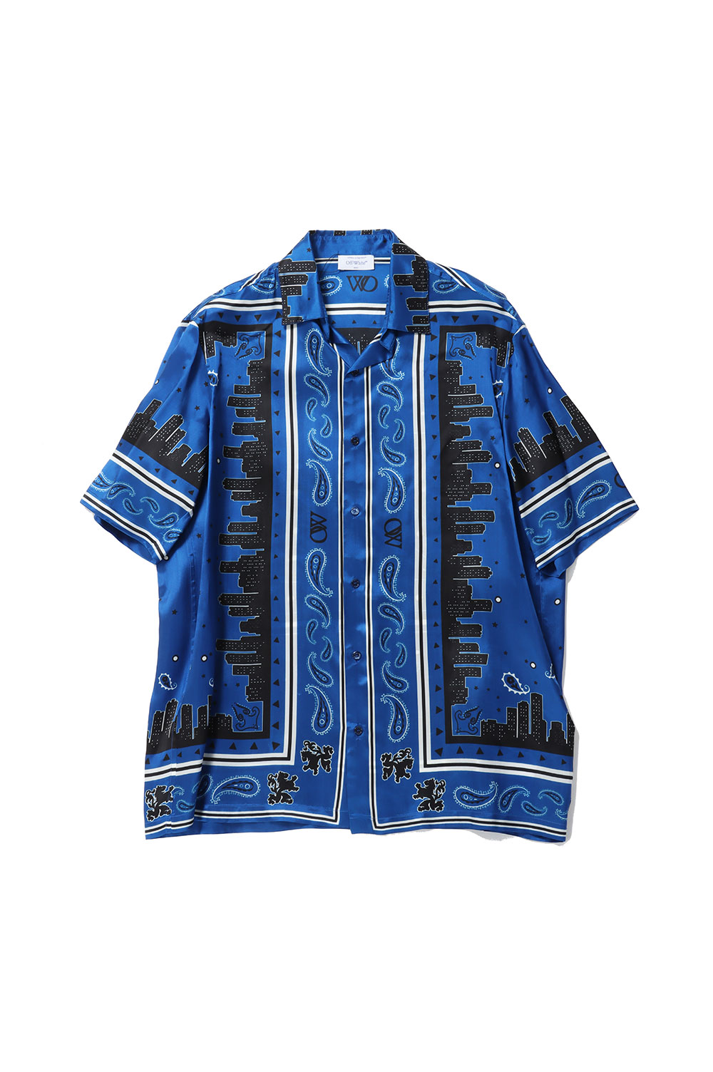 BANDANA BOWLING SHIRT / BLUE（OMGG013S24FAB0034646） | セレクト