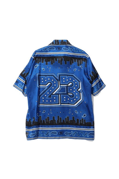 BANDANA BOWLING SHIRT / BLUE（OMGG013S24FAB0034646） | セレクト