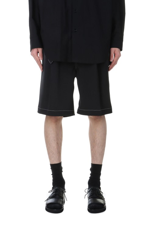 激安正規品 BELTED WIDE LEG SHORTS / BLACK (YK24SS0650P) | セレクト パンツ