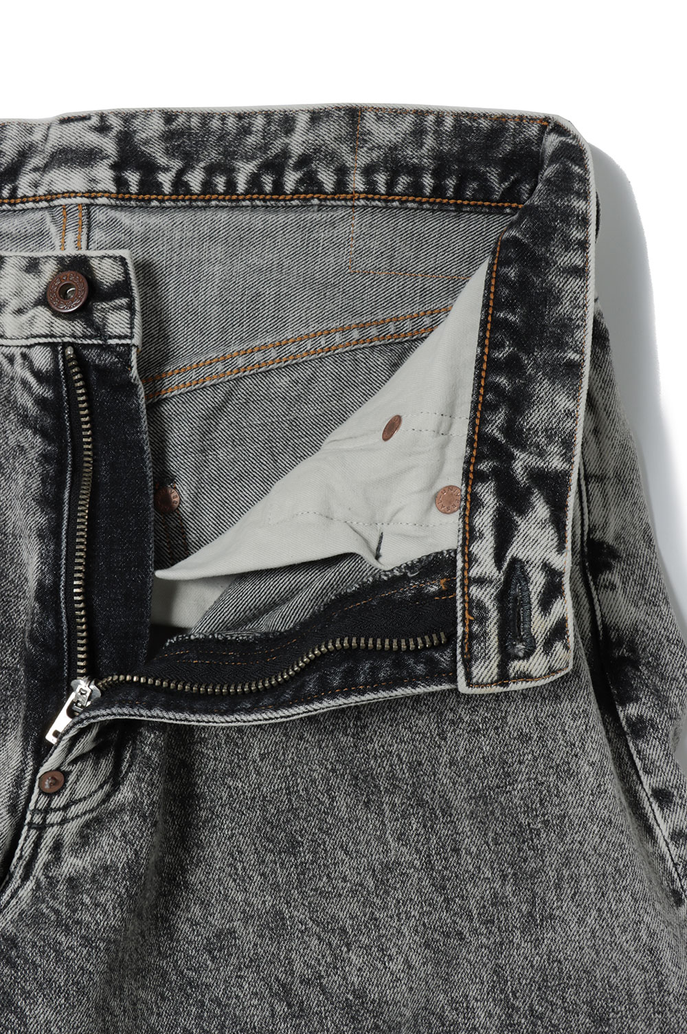 ACID WASHED MODERN DENIM WIDE TROUSERS(2441000415) | セレクト