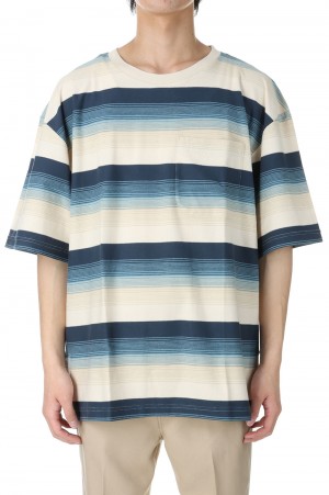 MULTI STRIPE BIG TEE(2441000911)-BLUE STRIPE-