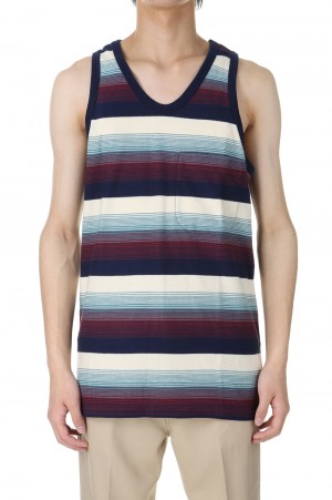 MULTI STRIPE TANK TOP(2441000912)-RED STRIPE-