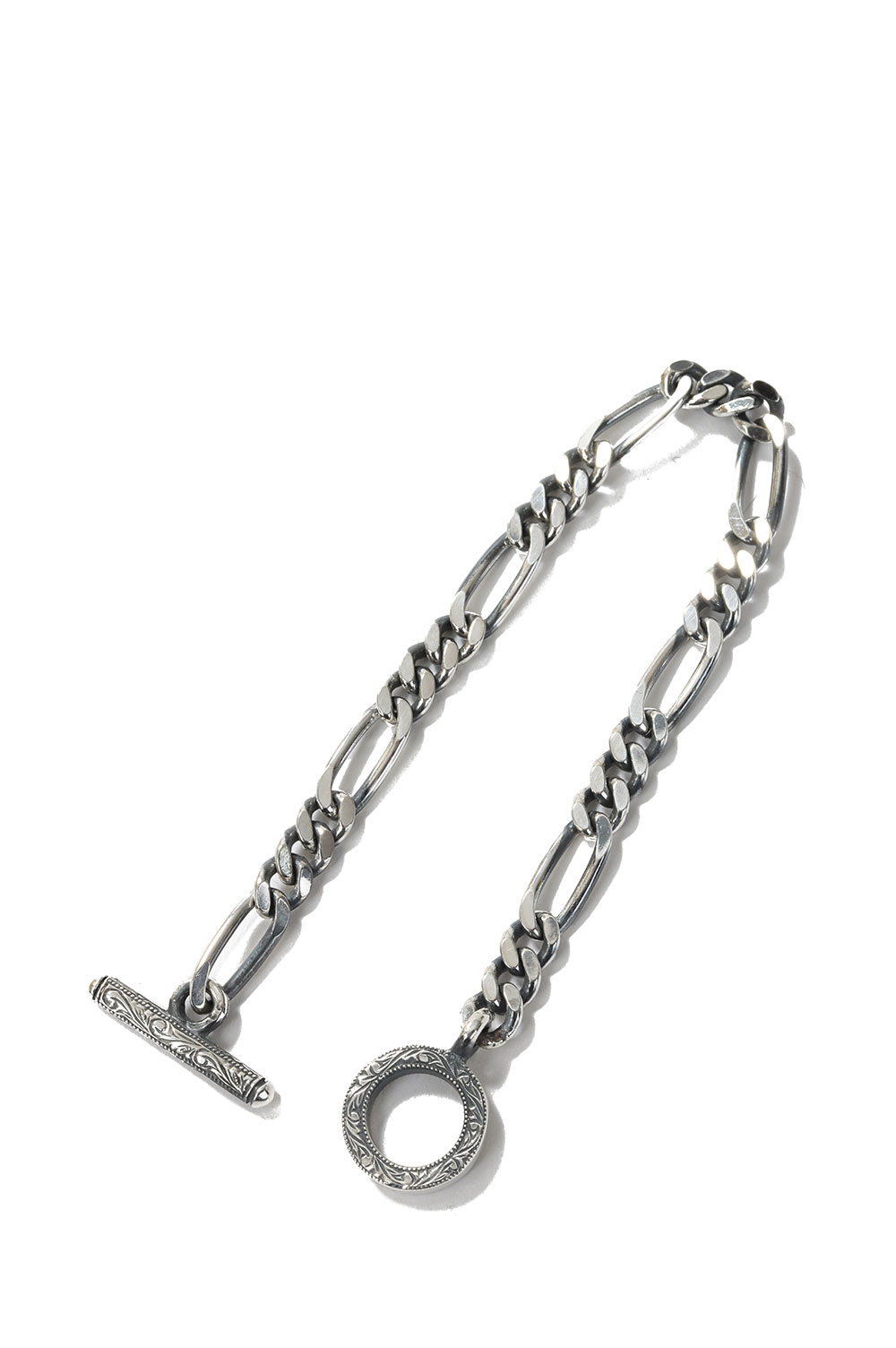 Figaro Wide Chain Bracelet(RX-616)-SILVER- | セレクト