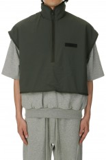 Nylon Fleece Mockneck Vest/ Dark Heather / Ink(202SP244293F)