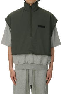 Nylon Fleece Mockneck Vest/ Dark Heather / Ink(202SP244293F)